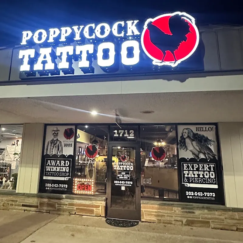 Poppycock Tattoo & Piercing — Tattoo and piercing shop in Wilmington